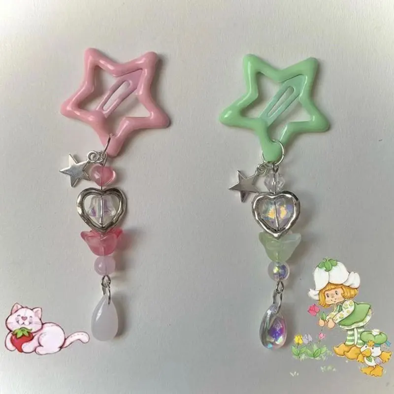 Шпилька для волос с пятиконечными звездами ручной работы фея ядро y2k шпилька