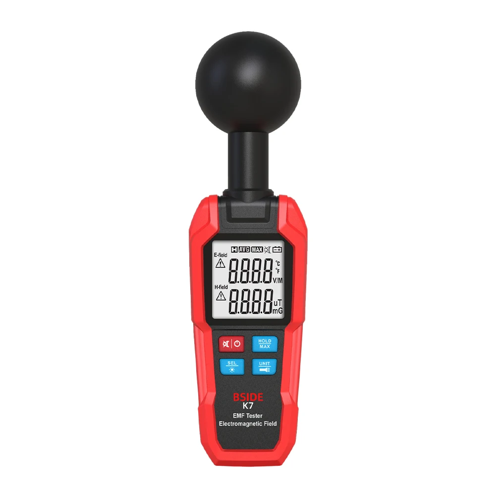 

2pcs EMF Meter Electromagnetic Field VM MG UT Electric Field Ambient Temperature Radiation Tester Dosimeter Geiger Counter