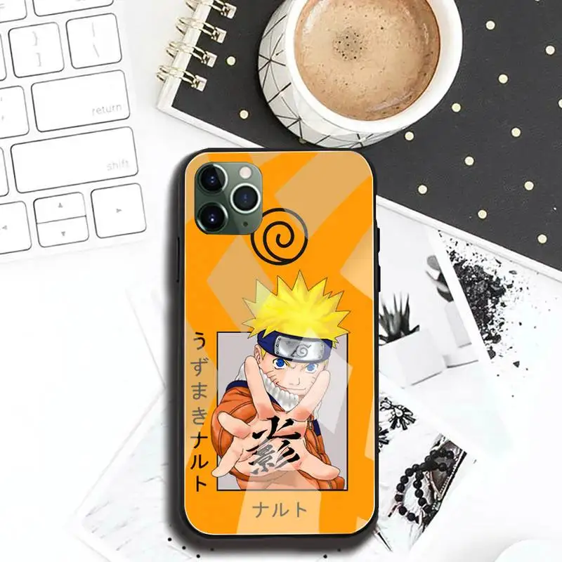 Чехол для телефона Bandai удзумаки Наруто закаленное стекло iPhone 13 12 Mini 11 Pro XR XS MAX 8X7 Plus