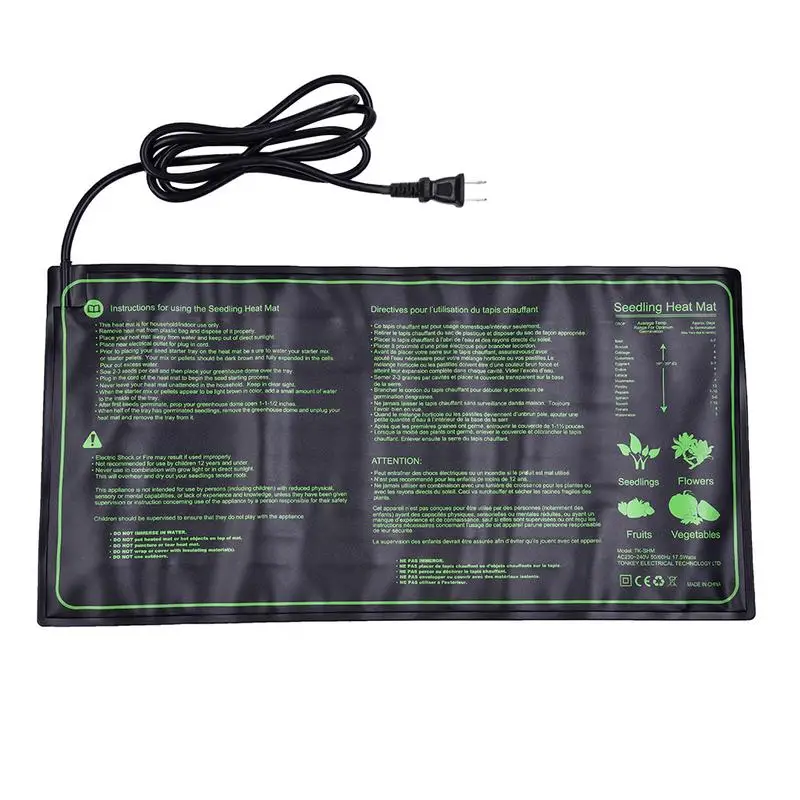 

Inch Waterproof Seedling Heating Mat Plant Growth Mat Seed Germination Propagation Clone Starter Pad Gardening Tool