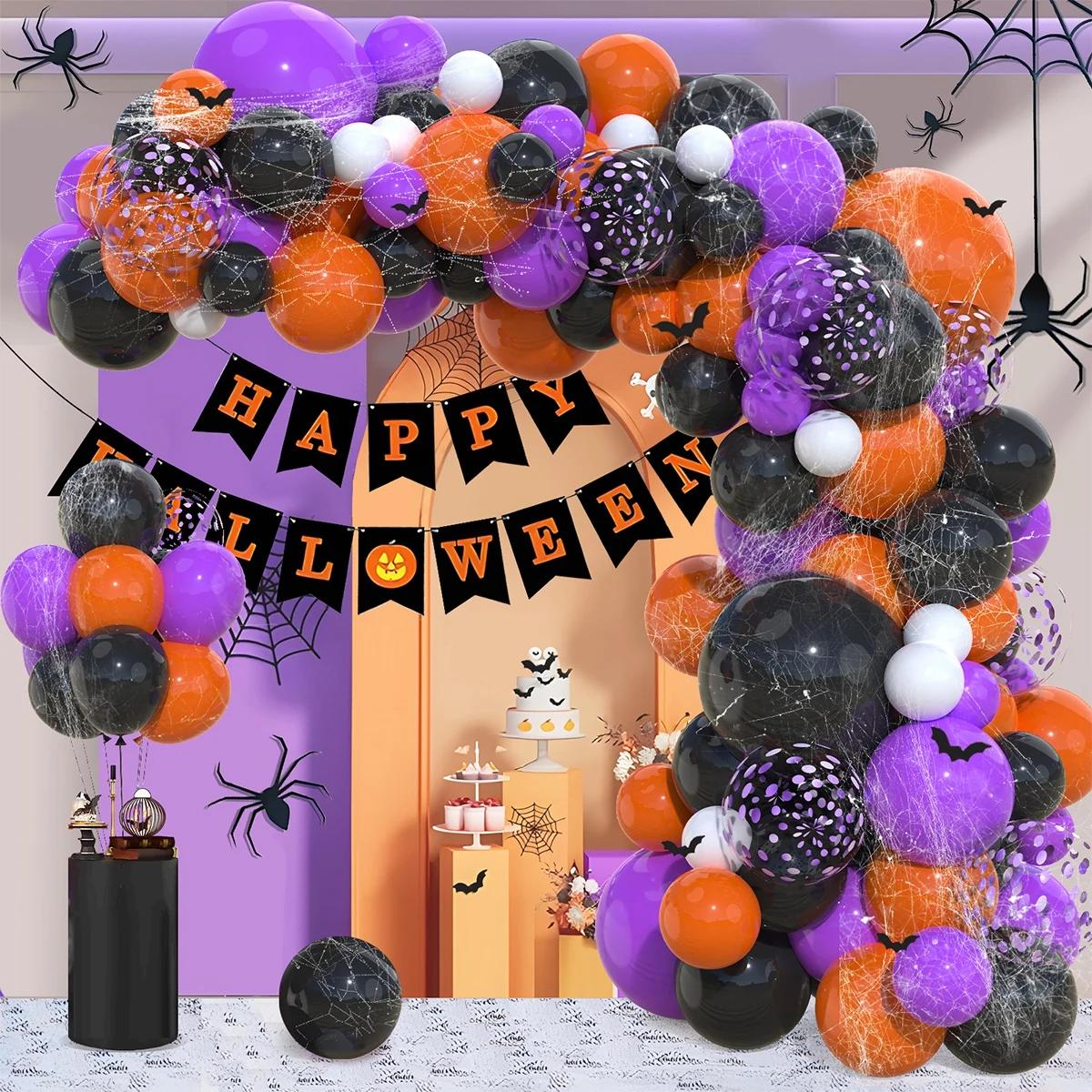 Искусственная гирлянда искусственное украшение для Хэллоуина дома паук летучая