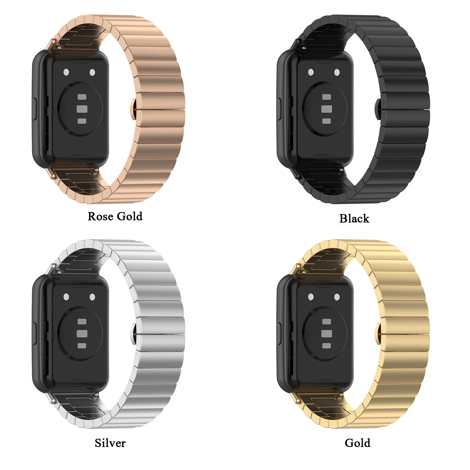 Metal Strap For Huawei Watch FIT 2 Bracelet Wristband Stainless Steel Butterfly Buckle Smartwatch Watchband For Watch Fit Band