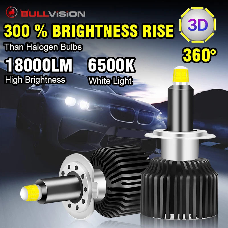 

360 H1 H7 LED Headlight Bulbs Canbus Warm White 6500K H1 HB3 9005 led H8 HB4 9006 H7 3D 360degree CSP Fog Lamps for Cars Auto