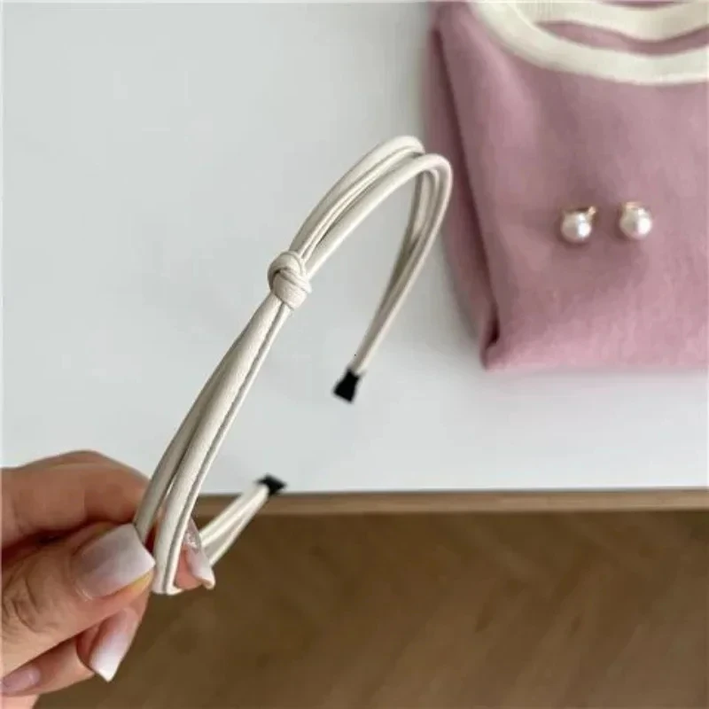 Новинка винтажная повязка на голову с узлом тонкая крученая для волос из