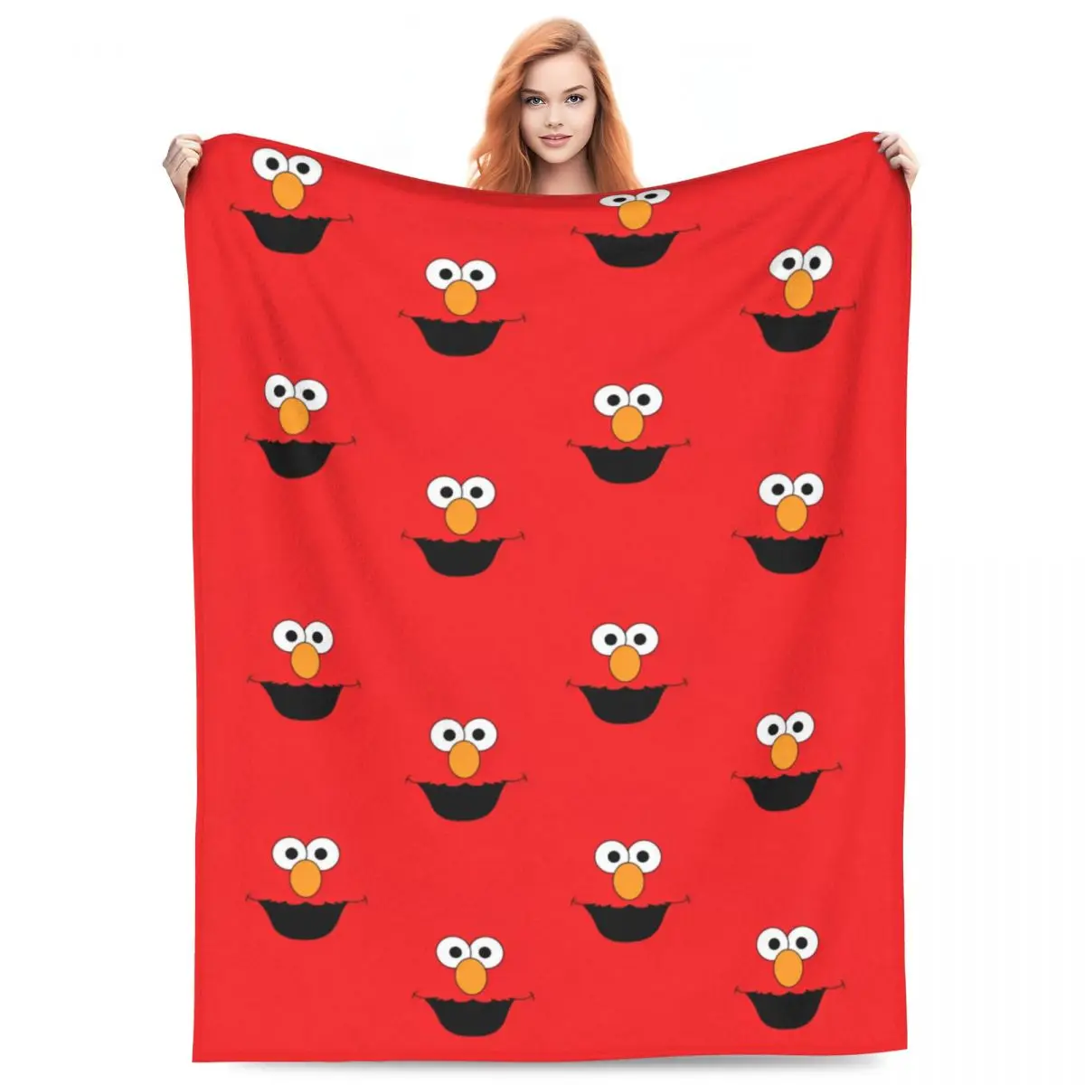 Одеяла с Сезам улицами летнее флисовое печенье монстр мультяшное портативное