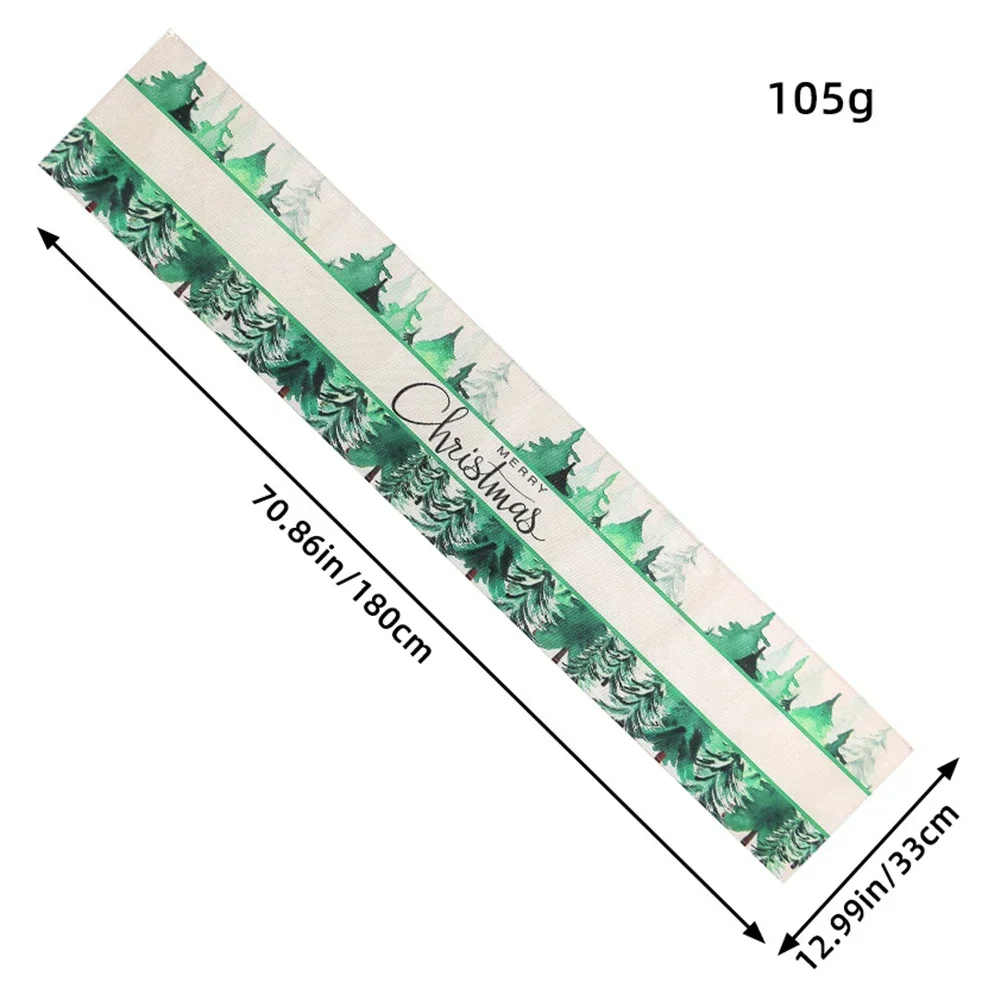 Рождественская настольная дорожка с изображением зеленых эльфов мячей дерева