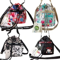 kawaii hello kitty snoopyed nylon anti splashing water strolling shopping leisure bag handbag drawstring messenger bag girl gift