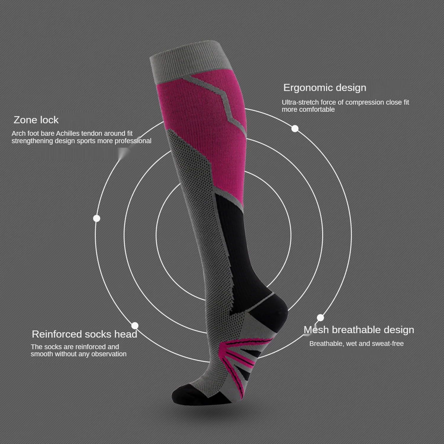 Men and Women Compression Stockings For Medical Edema Diabetes Varicose Veins Outdoor Sports Running Hiking Compression Socks