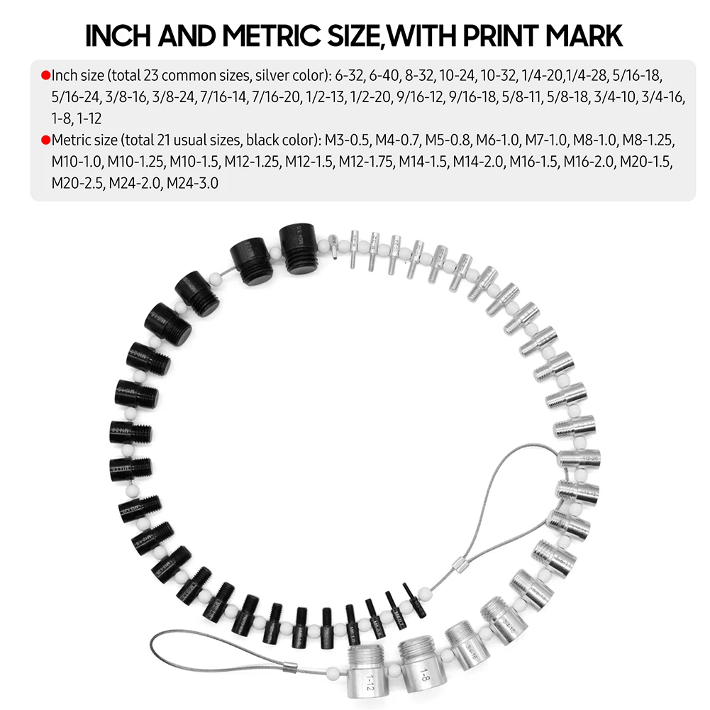

Проверка винтовой резьбы, 44 дюйма, наружная/Внутренняя резьба