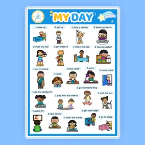 A4, английская надпись Мой день, чувствует тело, буквы алфавита, формы, декор для класса, игрушки для детей, Детский обучающий лист