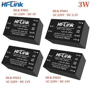 2pcs/lot HLK-PM01 AC-DC Converter PM03 PM12 3W 220V to 5V Mini Power Supply Module Intelligent Household Switch HLK-PM09