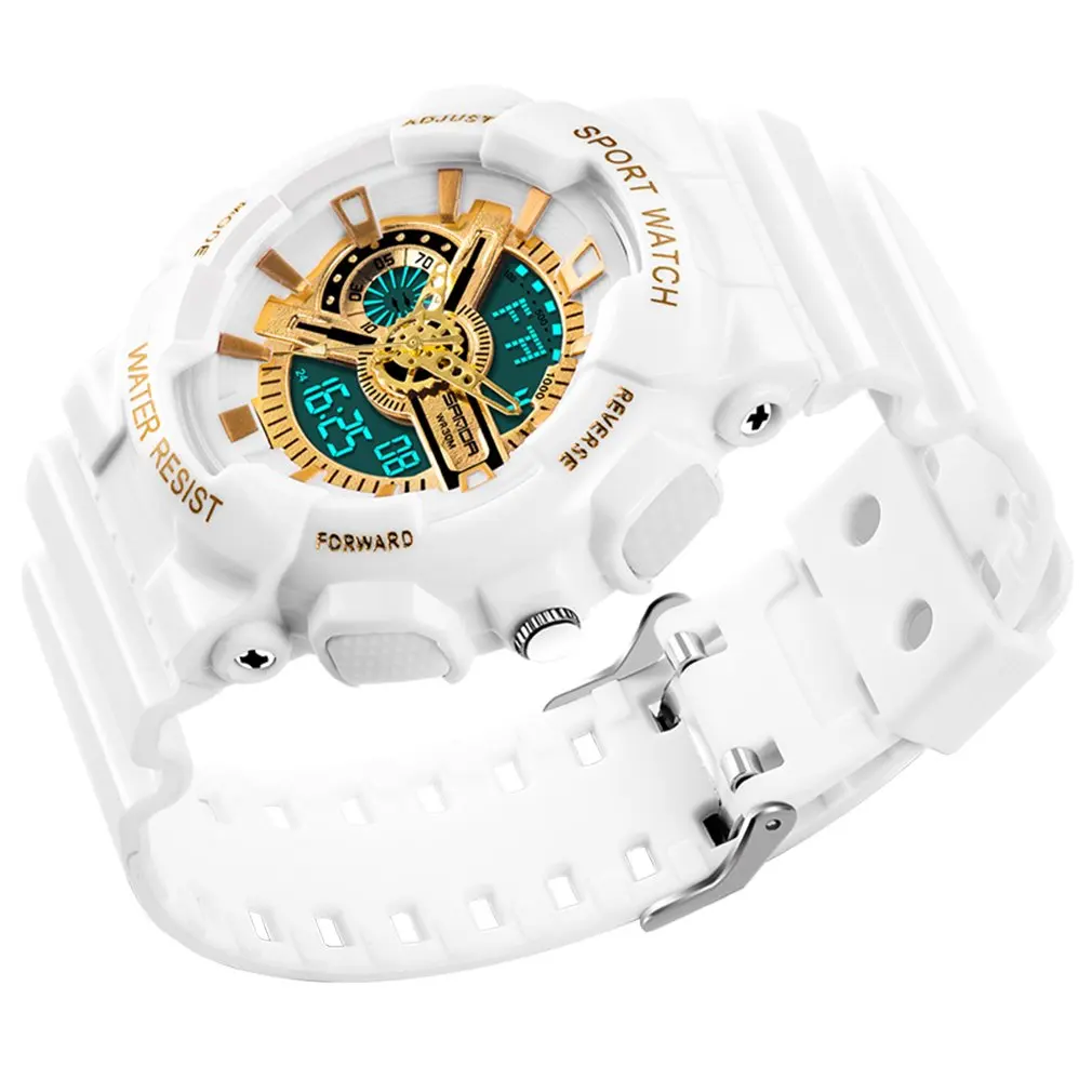 Мужские СВЕТОДИОДНЫЕ Цифровые многофункциональные 30 м водонепроницаемые