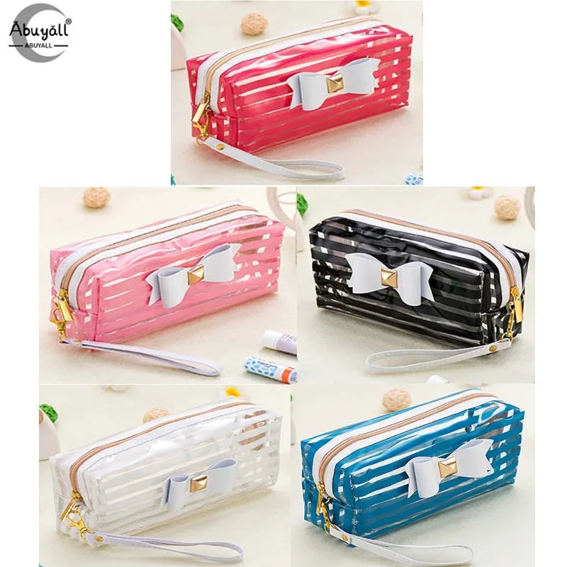 

Abuyall PVC Makeup Bag Cosmetic Pouch Cute Soft Pillow Bag Zipper Travel Toiletry Bags Transparent Waterproof Organizer for Lady