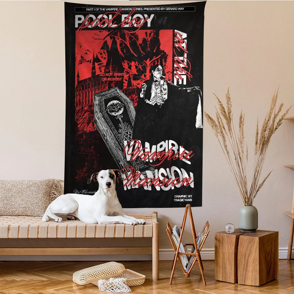 Гобелен My C-Chemical R-Romance Band Вязаный полиэстер/хлопок Прямоугольная форма Моющаяся в