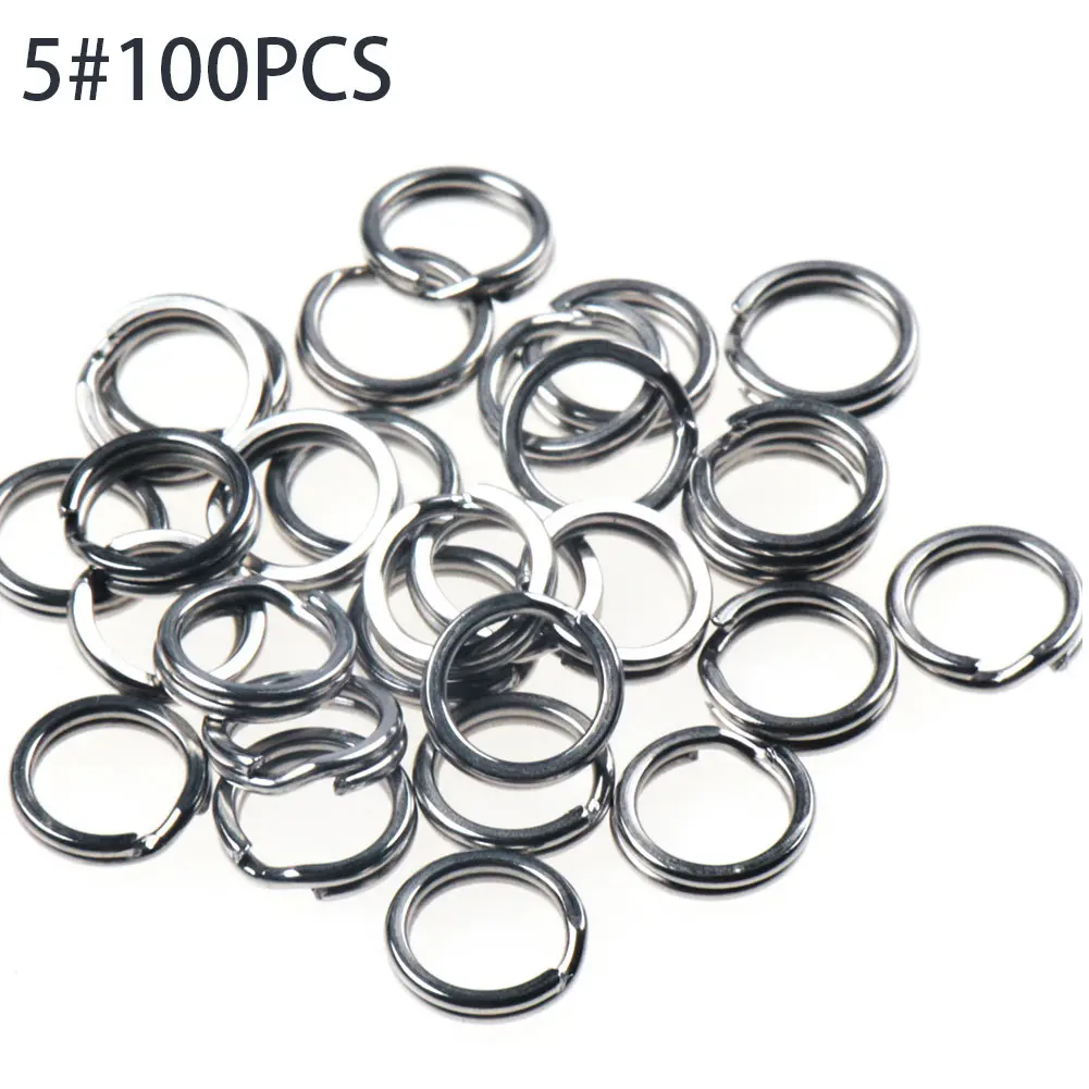 

100 шт./компл. для рыбалки ремонт из нержавеющей стали Двухслойное прочное съемное раздельное кольцо Легкая установка мини сверхмощный разъе...