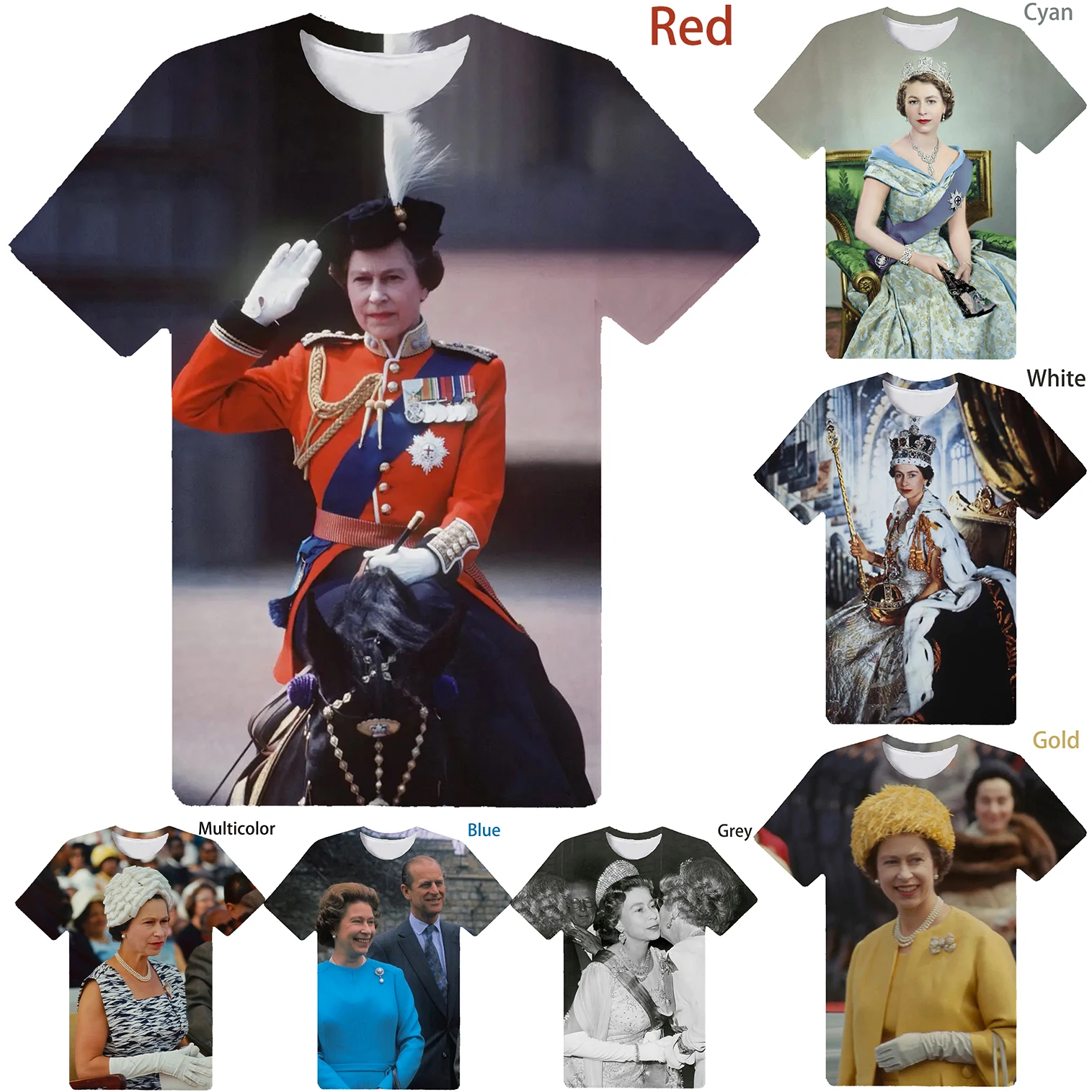 

Newest Fashion 3D Print Young UK Her Majesty Queen Elizabeth II TShirt Men/Women T Shirt Boy/Girl Streetwear Kids/Child Tees