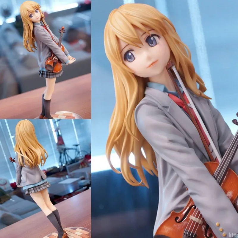 

Anime Action Figures Your Lie In April Figure Miyazono Kaori Violin Girl Cartoon Toy Doll Pvc 20cm Box-packed Japanese Figurines