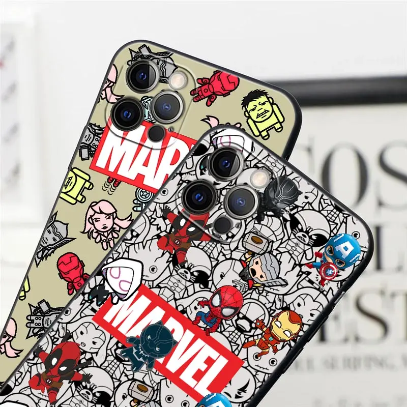Чехол для телефона MARVEL STUDIOS с рисунком комиксов Apple iPhone 16 15 14 13 12 11 Pro Max XR XS 8 Plus SE2