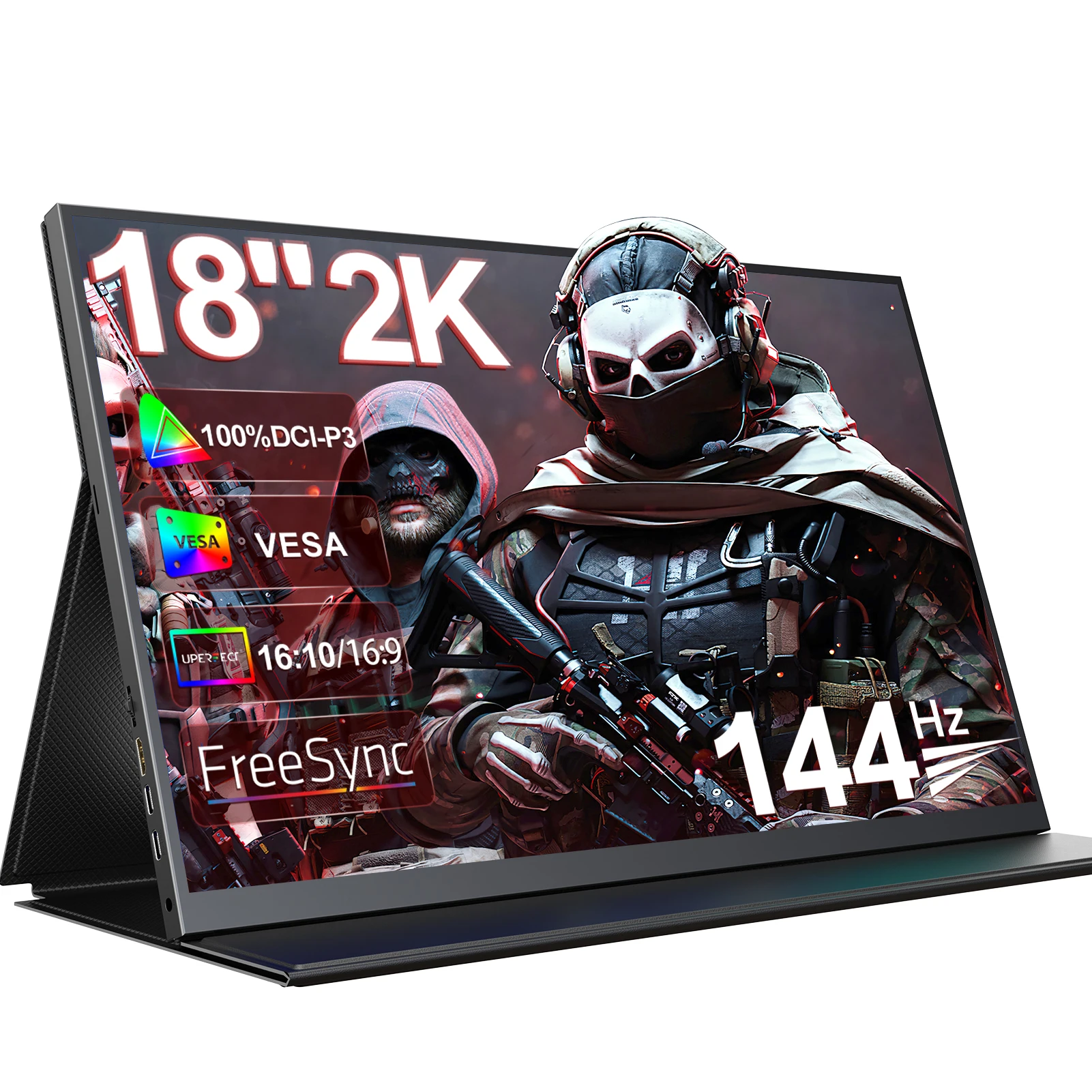 

UPERFECT 18.5 inch portable monitor ips 2K 120Hz display monitor gaming for xbox switch ps3/4/5 tv box laptop phone