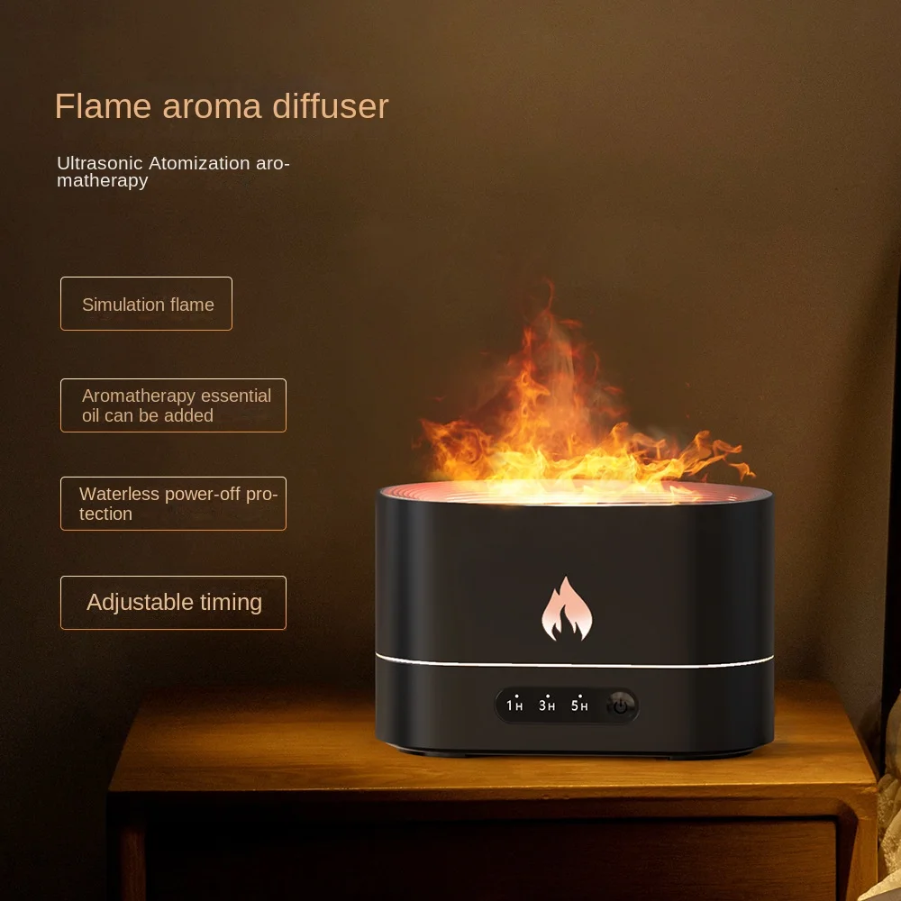 

The new simulation fire aromatherapy machine USB prevent dry burn can change color can regularly quiet bedroom expansion machine