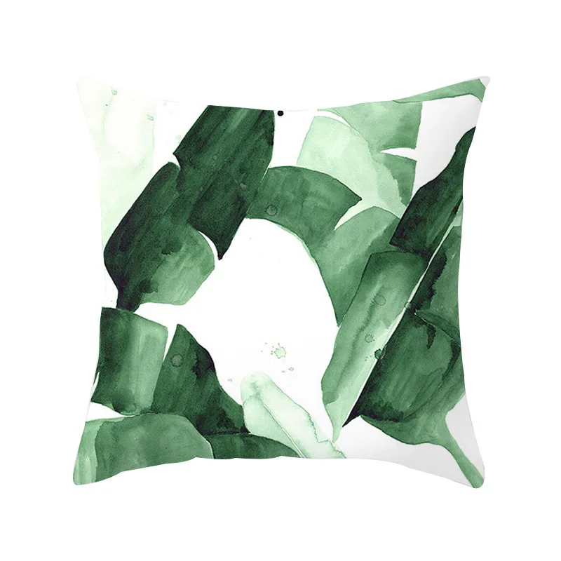 

Tropical Rainforest Plant Series Cushion Cover 45X45 Velvet Photography Office Home Pillow Cover Sofa Living Room Linen J1766