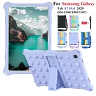 Пуш-Поп фиджет-игрушки чехол для Samsung Galaxy Tab A7 2020 T500 T505 T507 стильный мягкий снятие стресса для детей с плечевым ремнем + ручкой