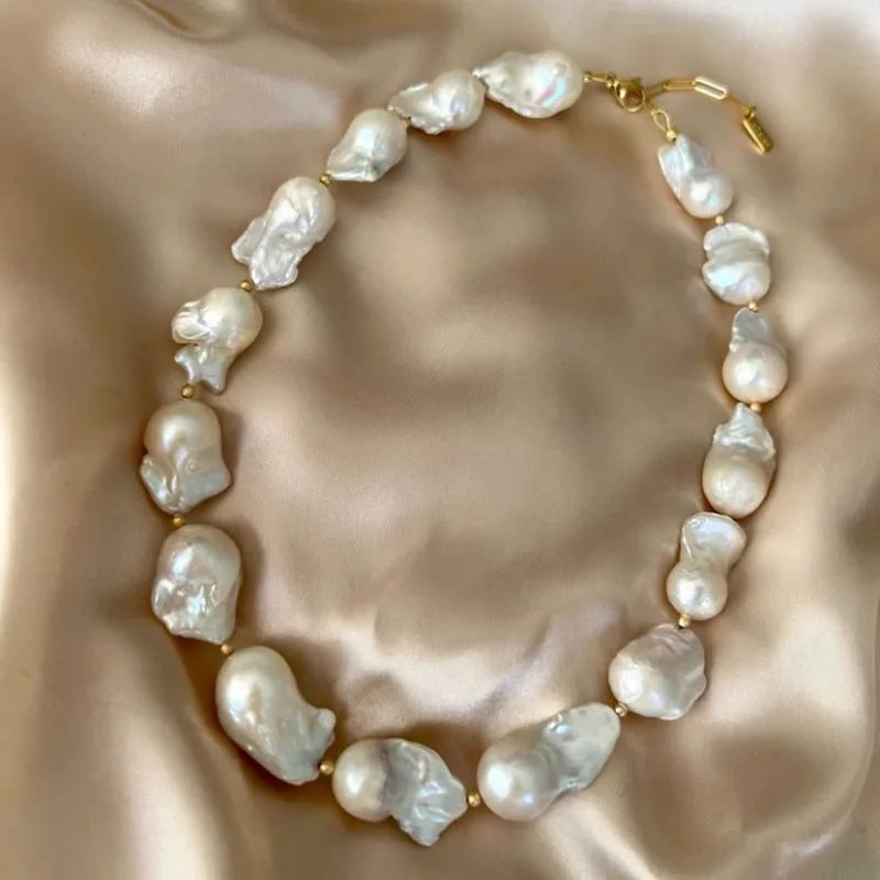 16-23mm Irregular Pearl Beads AAA Flameball Baroque Pearls For Bracelets Jewelry Making Cultured Freshwater Nucleated Pearl