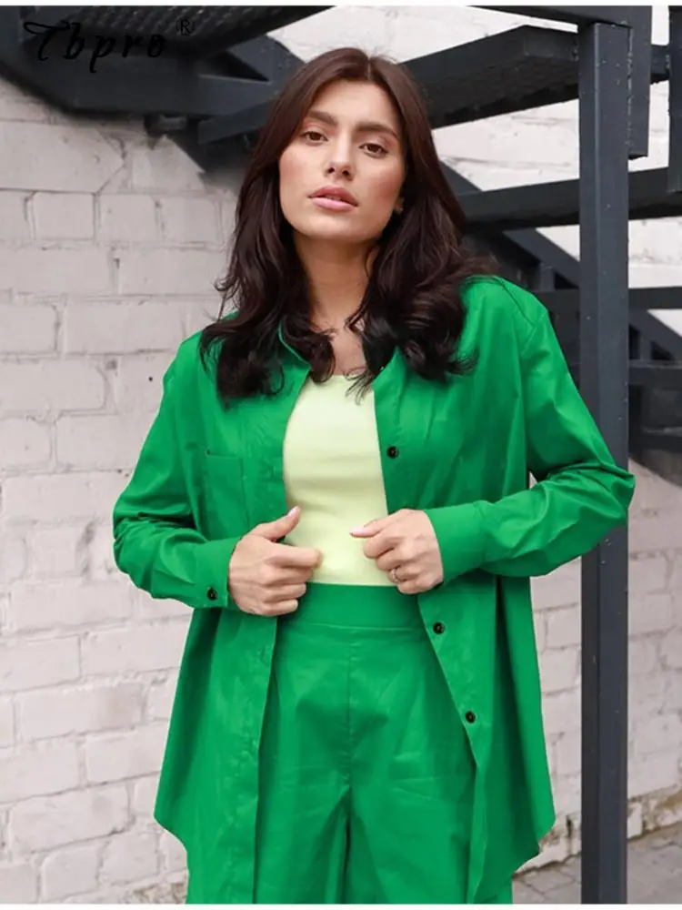 

Летний модный однотонный короткий комплект из двух предметов, блузка с длинным рукавом и завязками на поясе, короткий комплект с карманами, 2023, Женский повседневный уличный костюм