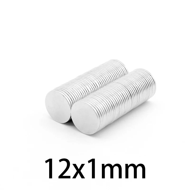 

20-500 шт 12x1 мм тонкий круговой мощные магниты 12mm x 1 мм неодимовый магнит диска 12*1 мм постоянные NdFeB магниты 12*1 небольшой Магнит