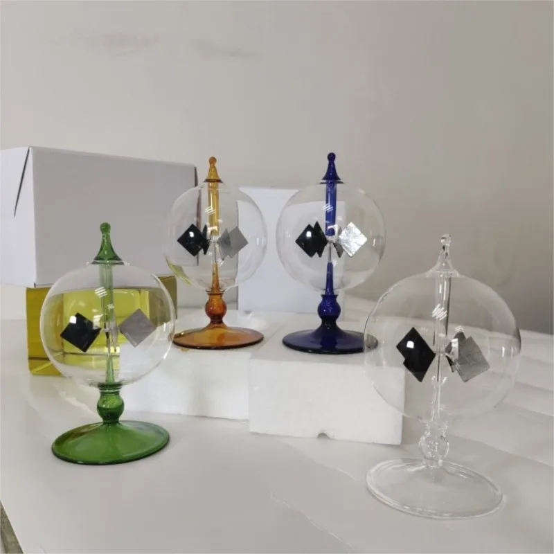 

Big Deal Green Glass craft Gift Solar Power Radiometer Crookes Solar Energy Spinning Vanes Windmill Home Desk Decoration