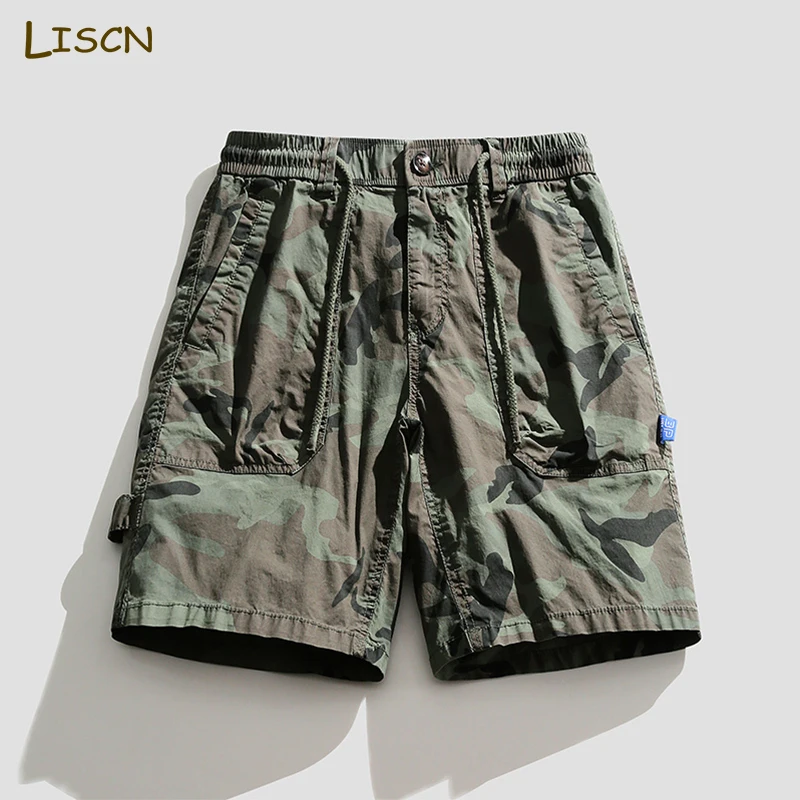 

Men Casual Cargo Shorts Men New Fashion Korean Style Summer Loose Sports Shorts Youth Shorts Camouflage Color Shorts For Men