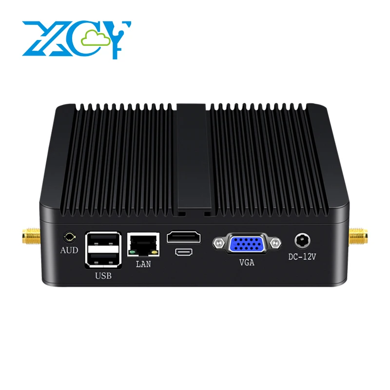 XCY Fanless Mini Pc Intel Computer Core i5 4200U i3 5005U Gigabit Ethernet Win 10 Linux Thin Client Desktop Minipc Micro Nuc PC