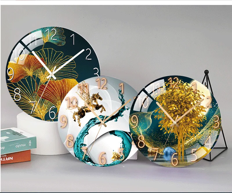 

Настенные часы, 12 дюймов, зеркальные домашние бесшумные часы для гостевой комнаты, украшение для спальни, настенные часы без перфорации