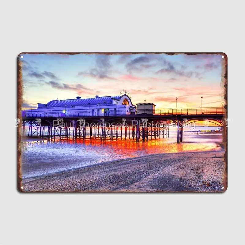 

Cleethorpes Pier драматический восход солнца металлический знак настроить стены пещерный гараж украшение паб Жестяная Табличка на гараж постер