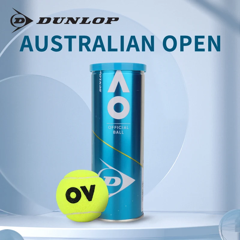 

Tennis Balls DUNLOP AO Australian Open Tennis Ball Tube Irish Wool Tennis Professional Competition Training Pressure Tennis Ball
