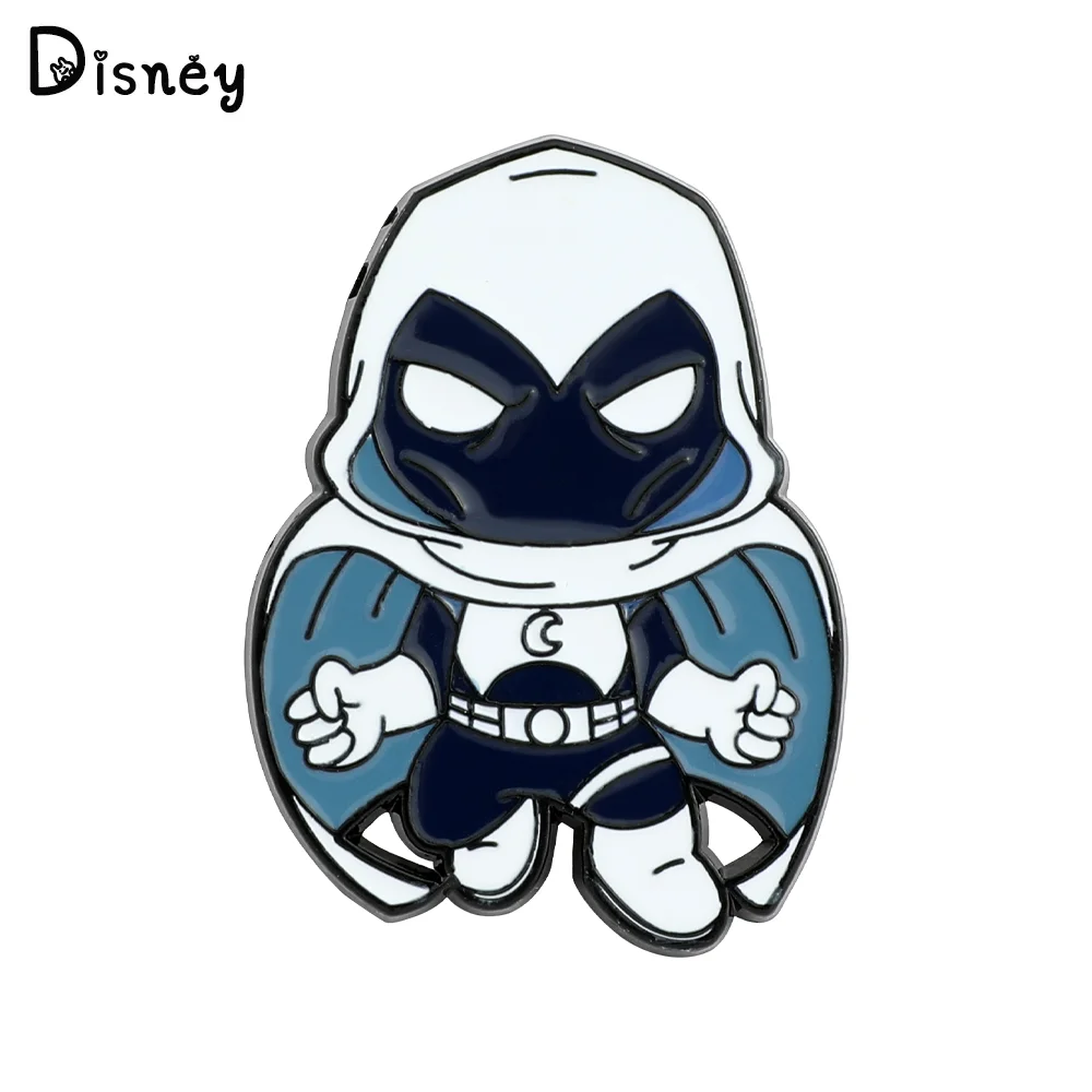 

Marvel Superhero Brooch Disney Avengers Moon Knight Badge Enamel Brooch Jacket Lapel Pin Decoration Accessories for Fans Gifts