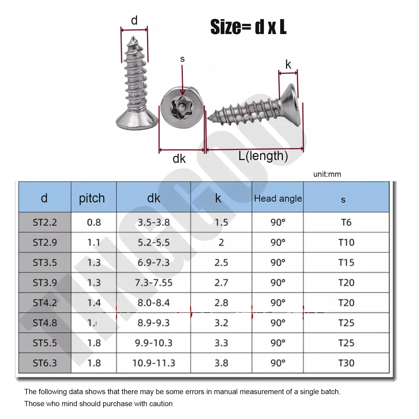 10/50 шт. шестилопастные винты из нержавеющей стали ST2.2 2 9 3 5 до 4 8 304