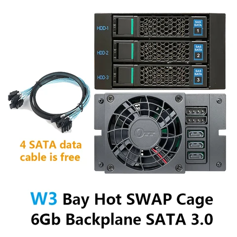 Подставка для жесткого диска 3-Bay, 3,5 дюйма, SATA, SSD