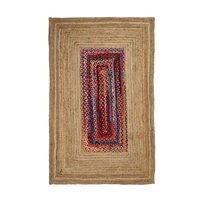 210x300cm rug natural cotton and jute reversible handmade carpet modern look home decor rug
