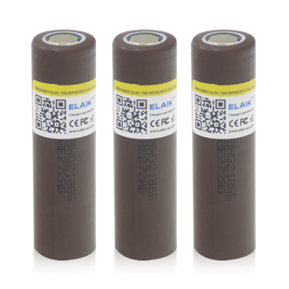 

ELAIK New 18650 Battery HG2 3000mAh 3.6V Lithium Continuous Discharge 20A Dedicated Electronic Power Battery