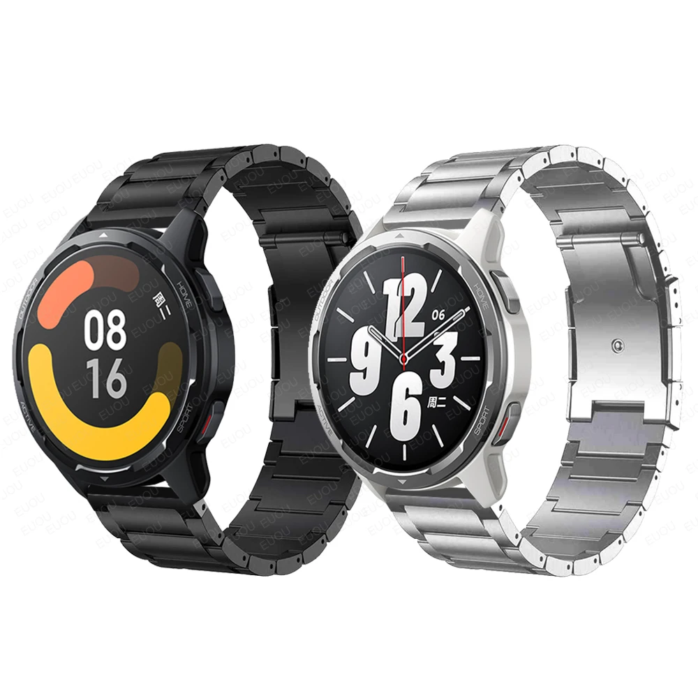 Titanium plating Metal Strap For Xiaomi Watch S1 Active Color 2/Mi Watch Global Version Stainless Steel Band Wristband Watchband