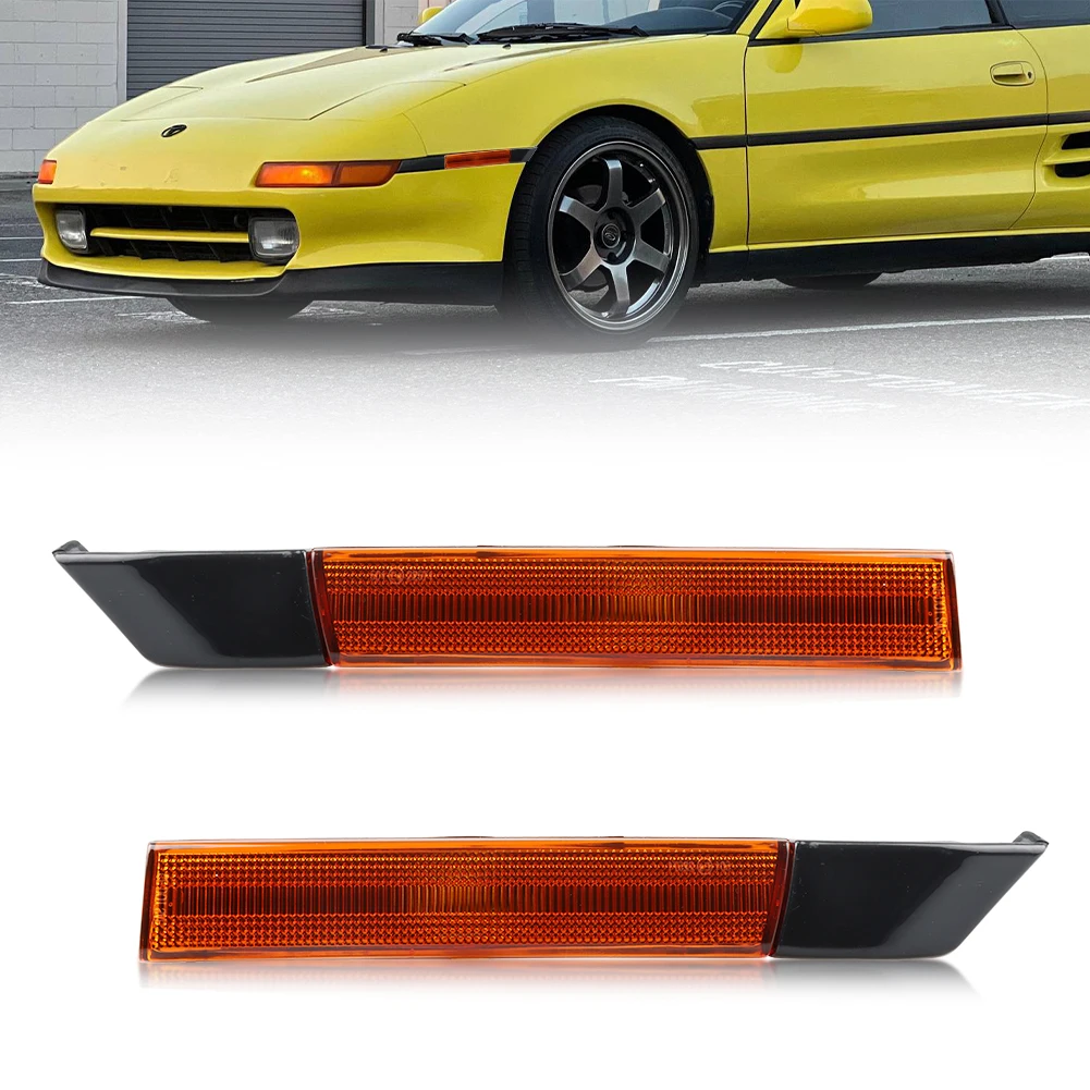 

2 шт. для 1991 1992 1993 1994 1995 Toyota MR2 MR-2 SW20, передний бампер, фонарь на крыло, боковой габаритный фонарь DRL, крышка указателя поворота