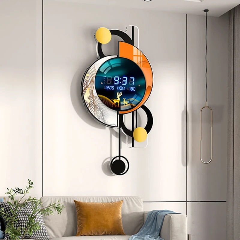 

Stylish Hall Wall Clock Unusual Modern Design Luxury Living Room Wall Watch Special Orologio Da Parete Room Decor YYY35XP