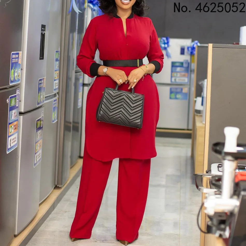 

African Dashiki Two Piece Sets Women Tops And Skinny Pants Matching Sets Fashion Letter Print Tracksuit Africa Women Sets