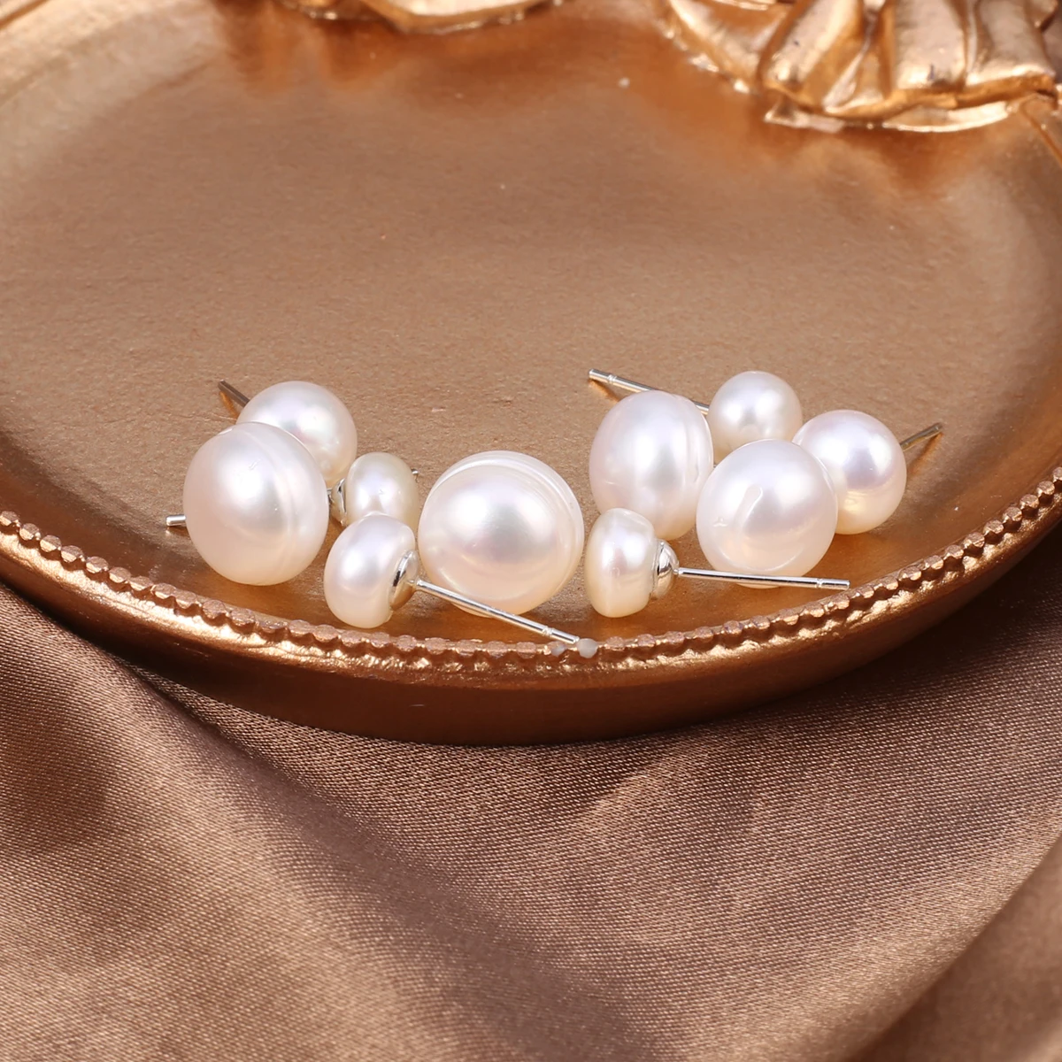 

Natural Pearl White Purple Pink Circular Minimalist Earrings Elegant Jewelry Earrings Accessories Banquet Party Jewelry Gift