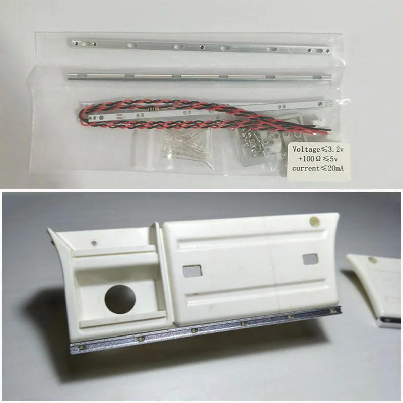 

Metal LED Side Skirt Lights for 1/14 Tamiya RC Truck Car SCANIA 56325 56323 R620 Diy