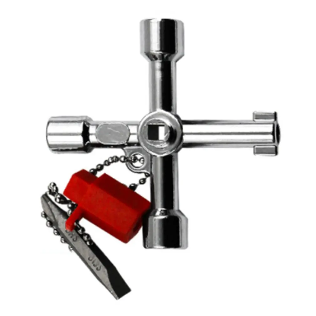 

Ключ ключ из цинкового сплава крестовой ключ четыре в одном с битным ключом многоцелевой инструмент для лифта Сантехнический инструмент