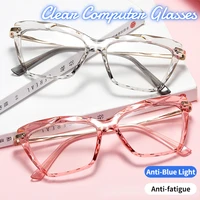 plain glasses women anti fatigue eyeglasses fashionable european style decorative glasses
