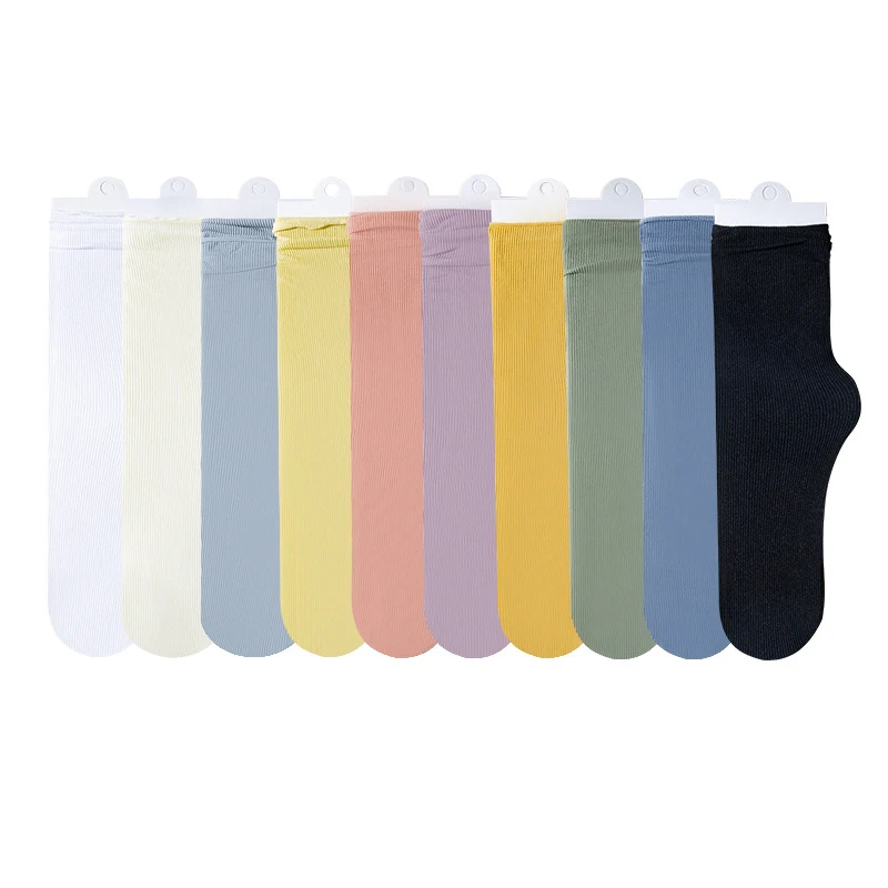 Женские тонкие летние дышащие свободные носки 3 пары нейлоновые повседневные