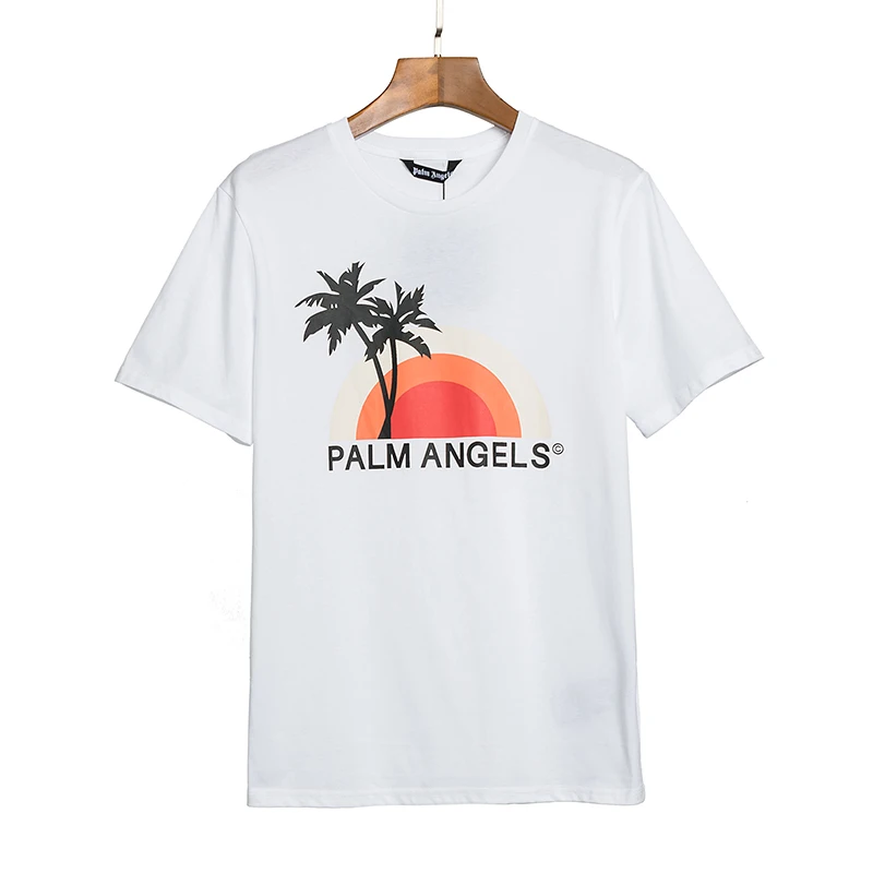 

Palm Angels 21SS letter patterns Logo PA men and women unisex lovers Fashion Cotton Short sleeve t-shirt boyfriend gift 2030